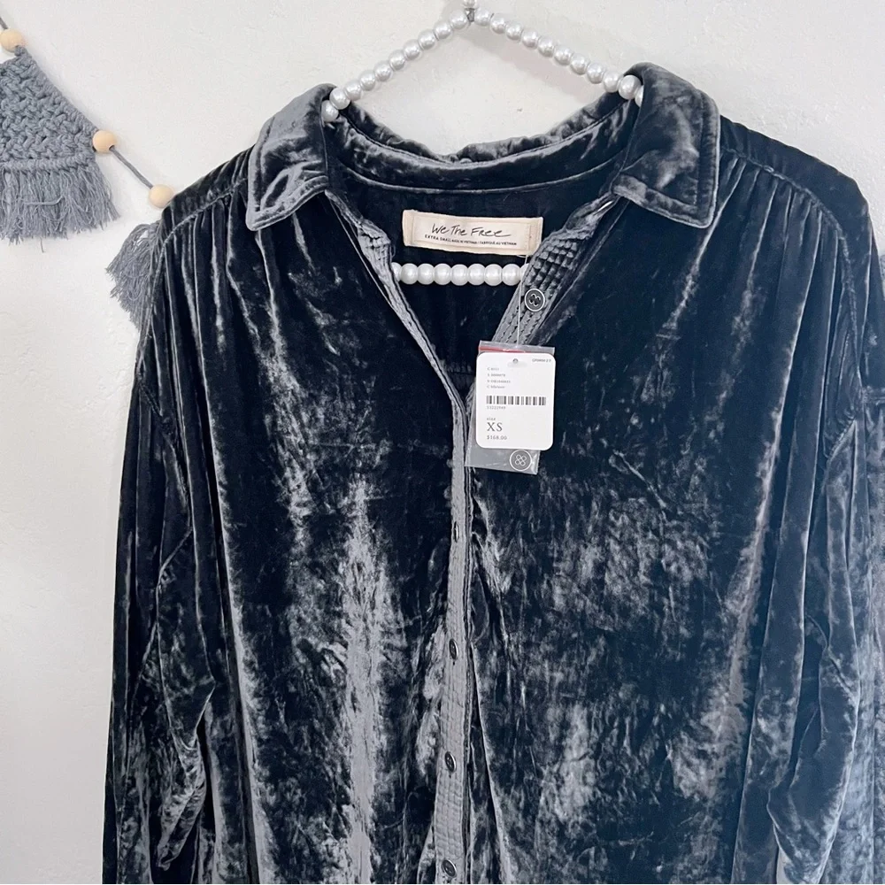 NWT Free People Sorrento Velvet Maxi Top